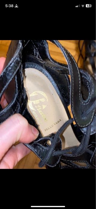 Scarpe con tacco in pelle nere