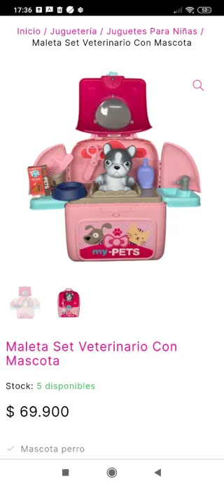 Maleta Set Veterinario con Mascota