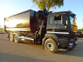 MAN TGS 26 440-CAMIONES GANCHO + GRUA