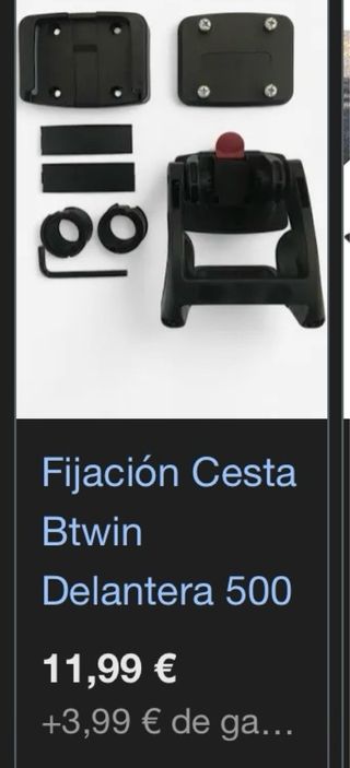 Enganche para cesto bici