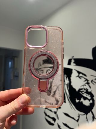 Funda iPhone 16 Pro Max Rosa Glitter