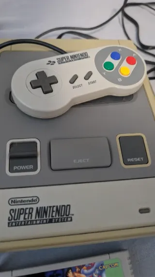 Super Nintendo con 9 juegos