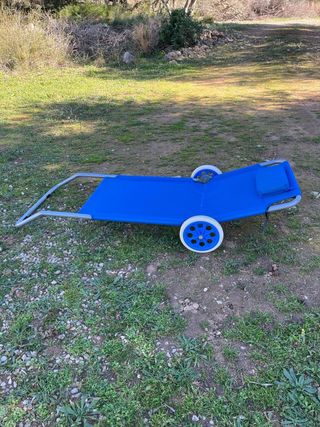 Tumbona de playa plegable con ruedas