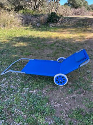 Tumbona de playa plegable con ruedas