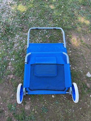 Tumbona de playa plegable con ruedas