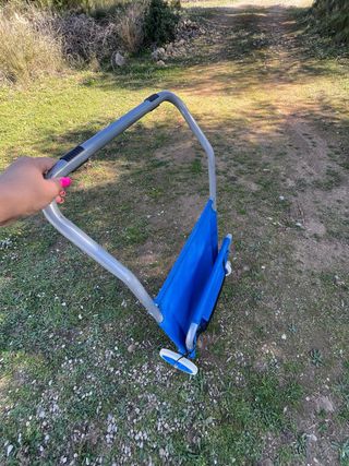 Tumbona de playa plegable con ruedas