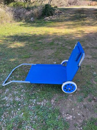 Tumbona de playa plegable con ruedas