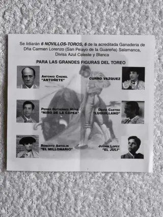 PALENCIA COLECCIONISMO TAURINO AÑOS 1958-1961-1996