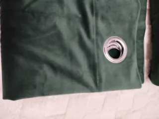 Juego 2 Cortinas Opacas Terciopelo Verde