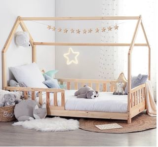 Cama Montessori Madera Natural 90x190