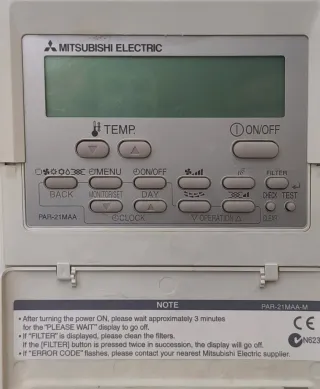 Termostato Aire Acondicionado Mitsubishi PAR-21MAA