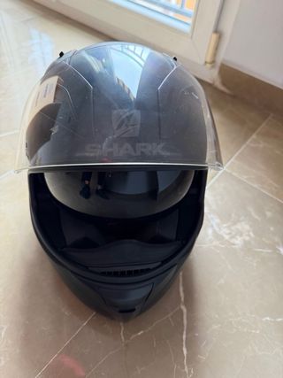 Casco integral con gafa interior negro mate