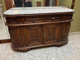 Aparador Mármol y Madera Maciza