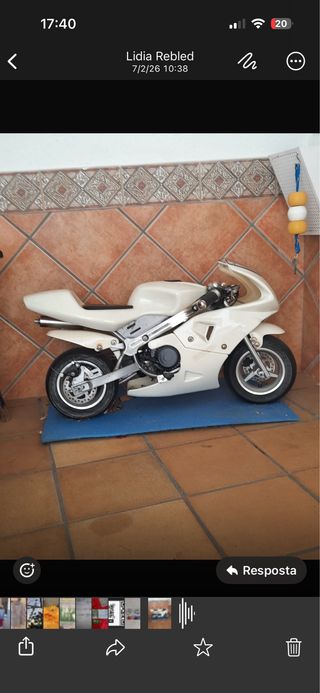 Mini Moto GP1 Blanca Deportiva