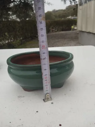 Tiestos Bonsái Cerámica Verde