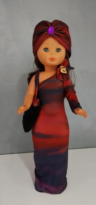 Vestido Nancy con turbante y bolso