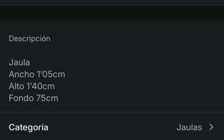 Jaula para loro 1'05m x 1'40m x 75cm