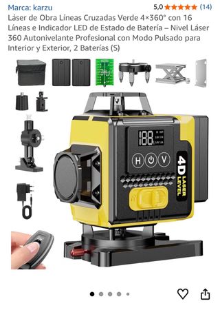 Nivel Láser Autonivelante 4x360°