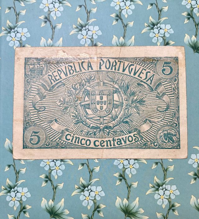 Billete 5 Centavos Portugal año 1918