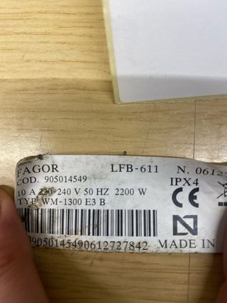 Despiece lavadora Fagor