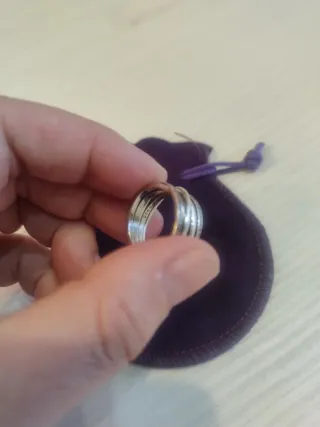 Anillo plata entrelazado