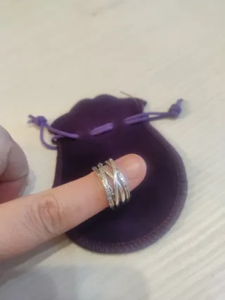 Anillo plata entrelazado