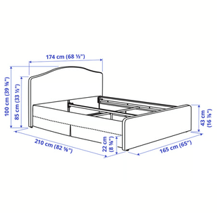 Estructura Cama y Colchón Ikea