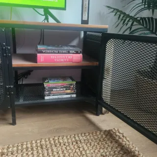 Mesa TV industrial metal y madera