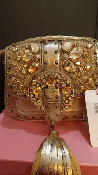 Bolso Alma en Pena bronce con Pedrería