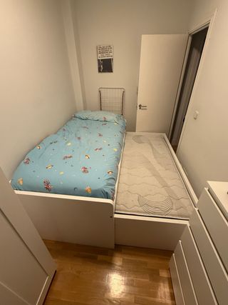 Cama nido blanca con cajones