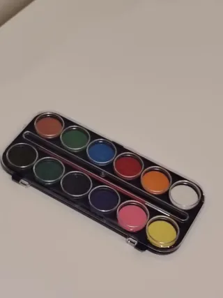 Caixa de aguarelas 12 cores com pincel