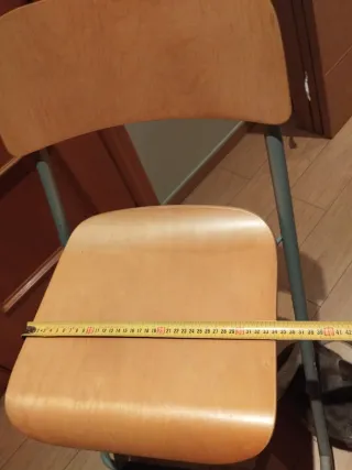 Silla alta plegable madera y metal