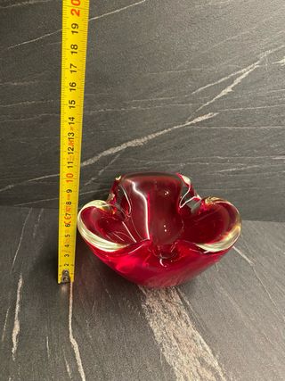 Posacenere Murano Rosso Vetro Sommerso