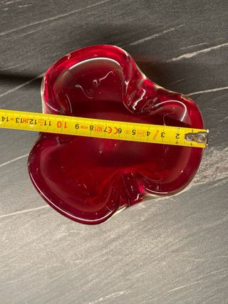 Posacenere Murano Rosso Vetro Sommerso