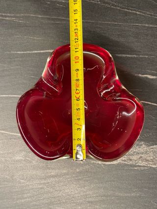 Posacenere Murano Rosso Vetro Sommerso