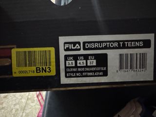 Zapatillas Fila Disruptor II Niña Talla 37
