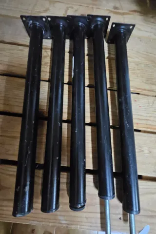 5 patas negras base cuadrada 40cm