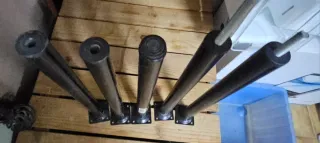 5 patas negras base cuadrada 40cm