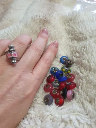 Anillo plata con set de 18 charms