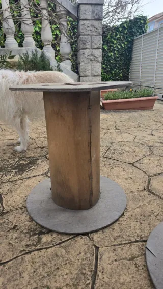 2 Bobinas Madera para Mesita