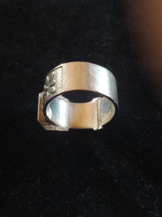 Anillo Plata Años 70 Diseño Hebilla