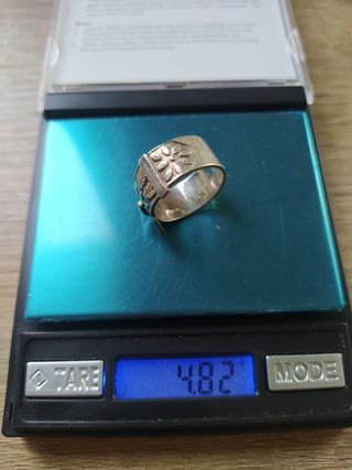 Anillo Plata Años 70 Diseño Hebilla