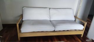 Sofá cama madera y tela