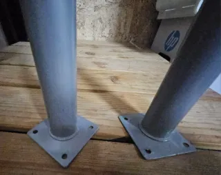 2 Patas Metálicas Grises 40cm