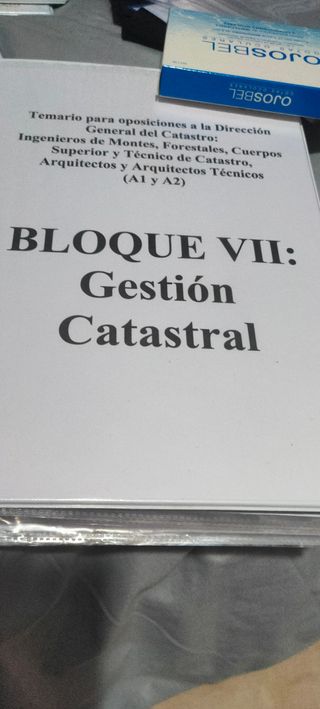 Temario Oposicion Direccion General del Castastro: