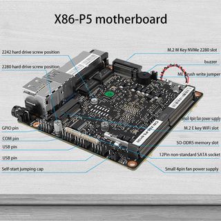 CWWK X86-P5-N100, FANLESS, DDR5, M.2 NVMe, 2x2.5G