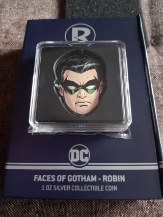 Moneda Plata 1 onza Faces of Gotham Robin DC