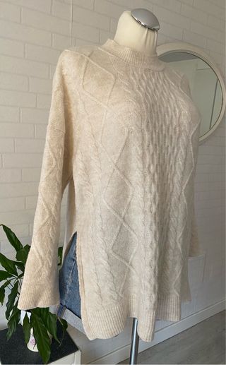 Jersey Stradivarius Oversize Beige Talla S