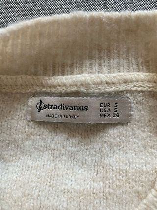 Jersey Stradivarius Oversize Beige Talla S