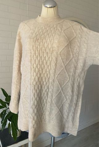 Jersey Stradivarius Oversize Beige Talla S